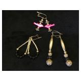 3- pairs of Southwest style earrings