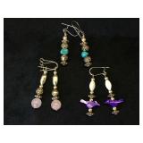 3- pairs of Southwest style earrings