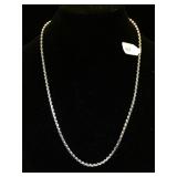 14k GOLD CHAIN NECKLACE, 18 in. Length, 8.9g