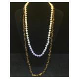 Tigers eye chip  40 in. Necklace & a Rose Quartz