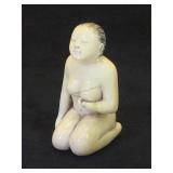 Ivory scrimshaw nude, over 2 inches tall