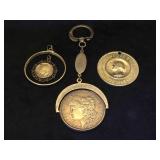 Sterling & coin pendants, keychain & more