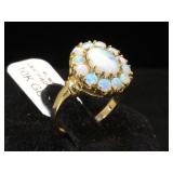 10k GOLD & Fire Opal ring, size 5, 3g