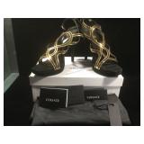 Versace  Black & Gold heels, size 39, Italy