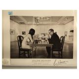 Signed J. Wasser print, total size On mat 24x18