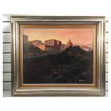 Signed 1976 R. Macellaro oil on canvas, framed to