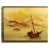 Signed 1968 Frederick Ken Knight oil on canvas,