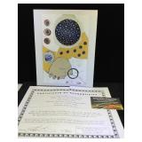 Signed Mitak mixed media W/ COA, size 6x9 inches