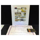 Signed Mitak mixed media W/ COA, size 6x9 inches