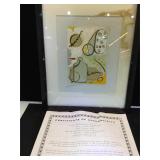 Signed Mitak mixed media W/ COA, framed to size