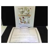 Signed Mitak mixed media w/ COA, size 6x9 inches