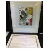 Signed Mitak mixed media w/ COA, Framed to size