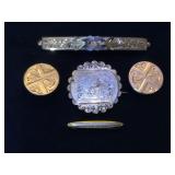 Assortment of gold-plated items