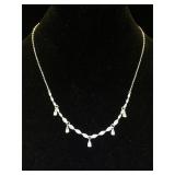Swarovski crystal necklace, 15 in. Length