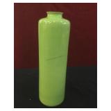 Asian porcelain green & brown vase w/ makers