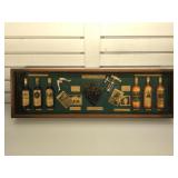 Wine decorative wall hanging shadowbox - 31.5 in