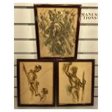 Lot of 3 vintage 8.5x11 Jim XXXVII Civil War