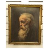 Antique oil on board signed Maneses - Attributed