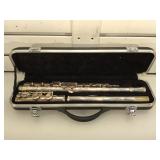Silver-plated flute in case marked LX298