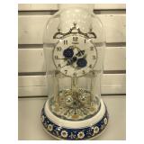 Vintage porcelain face Timex clock with glass