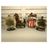 Lot of Jim Beam decanters - as found