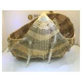 Hand crafted Antler handled basket