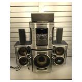 Sony stereo system with 5 speakers and subwoofer