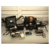 Lot of assorted cameras incl. film and digital