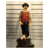 27 inch tall composite golfer statue, golf club