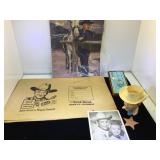 Vintage HopLong Cassidy watch fob, coloring book