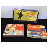 Vintage Touring game, Zorro pencil case & Popeye