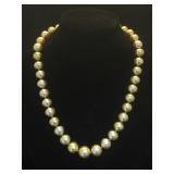 Graduated Cultured South Sea Pearl necklace w/