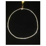 Platinum necklace w/ 160 Diamonds , 17.75 in.