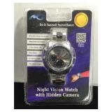 Night vision watch w/hidden camera