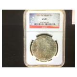 1921 NGC MS63 Morgan Silver Dollar