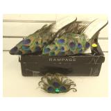 Rampage Peacock feathered heels & a peacock