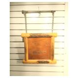 Log framed Native Amer picture, 16 by 15