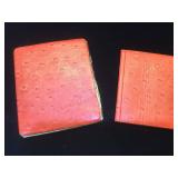 Vintage Ostrich ch leather cigarette & card cases