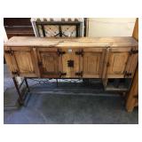 58 in long rustic entertainment center