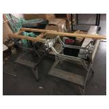 Pair of adjustable work stands - 1 missing board