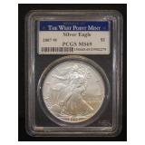 2007-W  PCGS MS69  AMERICAN SILVER EAGLE