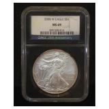 2008-W NGC MS69 AMERICAN SILVER EAGLE