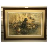 Framed and mated, pencil sign by Robert K. Abbett