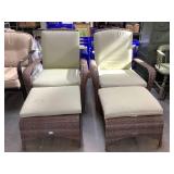 Patio Reclining Chairs w/ Foot Stools