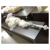 White Mesh Curtains & Rod