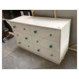 White Six Drawer Dresser