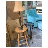 Metal Side Table , Lamp & More