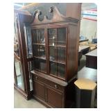 Curio Cabinet W/door And Wood Shelves
