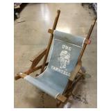 Vtg Unc Tarheels folding chair
