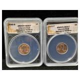 2008-d & 2008-p Ms-67 Pennies Inagural Edition